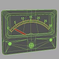 Industrial Equipment Analog Gauge With Scale Pointer Metal Case And Circular Button
