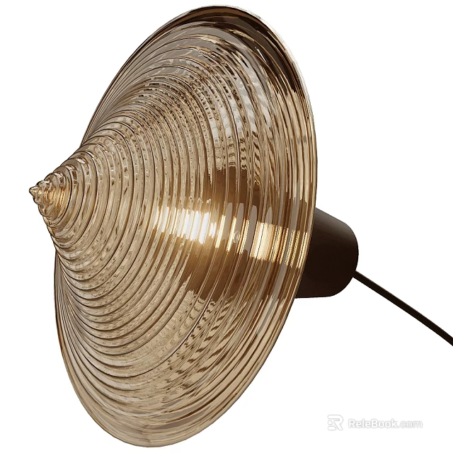 Modern Golden Spiral Glass Wall Lamp With Decorative Design And Black Base 3d model 