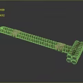 Traditional Medieval Mace Weapon with Metal Cylindrical Segments and Wooden Shaft