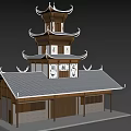 ancient architecture chinese architecture architectural architecture antique architecture 3d model