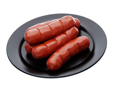 Modern Baked Sausage Cartoon Baked Sausage 3d model