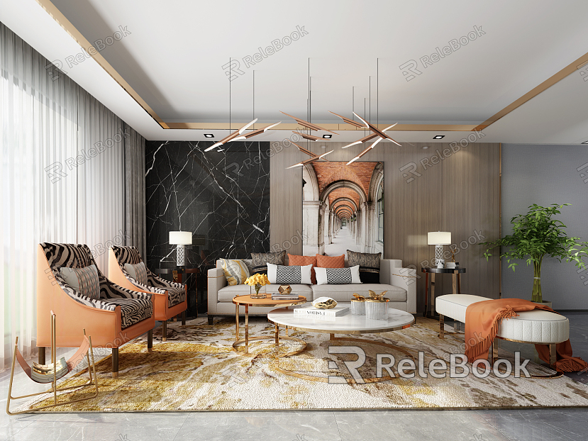 Light Luxury Living Room model