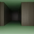 Spacious Auditorium Interior With Green Seats Wooden Walls And Ceiling Lights