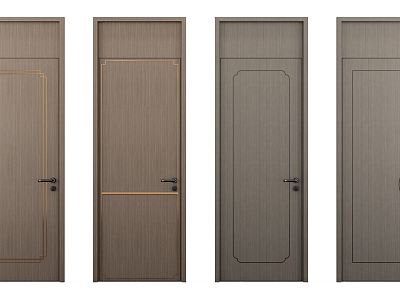 New Chinese Style Flat Door Single Door model