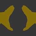Mythical Creature Skeletal Limbs Featuring Symmetric Design Sharp Claws And Curved Horns