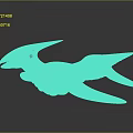 Blue Aquatic Dinosaur Toy Figure With Smooth Texture And Fins
