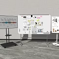 Musical Instruments And Art Supplies Arranged On Whiteboard In Modern Workspace With Creative Tools
