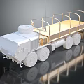 Multi wheel Functional Vehicle With Flatbed Structure 3d model