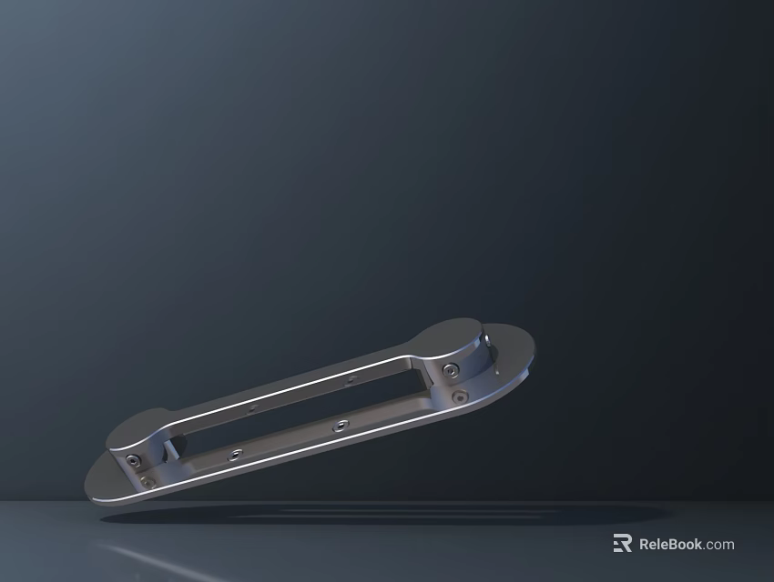 Stainless Steel Furniture Handle With Sleek Design And Shiny Surface For Home Use 3d model 