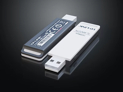 TP LINK Black And White USB Flash Drives For Portable Digital Storage Devices 3d model