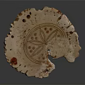 Ceramic Decorative Ornament Set With Leaf Pattern Hollow Design And Natural Color Tone