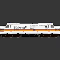 Eagle 5002 Model Train With White Yellow Orange Striped Design And Front Details 3d model