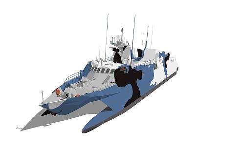 modern warship destroyer 3d model