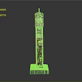 Red Decorative Pillar With Urban Art Stickers Graffiti And Concrete Base