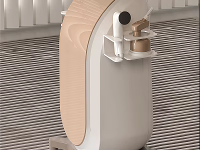 Elegant Beauty Hair Salon Interior With Professional Styling Tools And Modern Equipment 3d model