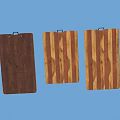 Three Wooden Clipboards With Metal Clips And Papers On Blue Background