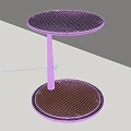Modern Minimalist Side Table With Black Round Tabletop Black Column And Dark Brown Wooden Base