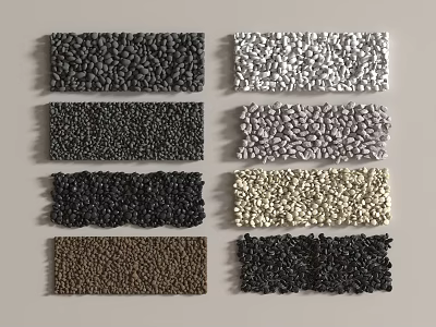 Modern Stone Modern Stone Pebbles Paving Gravel Stone 3d model