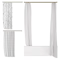 Various Design Shower Curtains And Towels For Washing Daily Home Essentials