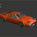 Red Sports Car With Streamlined Design Black Accents Shiny Surface And Reflective Floor