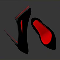 Black High Heels With Red Interior And Stylish Design For Daily Use