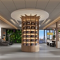 modern library 3d model