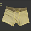 Men's Gray Trunks Underwear with Black Waistband and White Logo Design