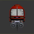 Red White Blue Metro Train 3D Model With Open Doors And Multiple Cars