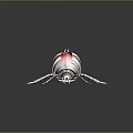 Red Spider 3D Rendered Model With Eight Legs Segmented Body On Gray Background