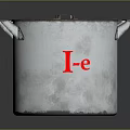 Silver Metal Cylindrical Containers With Lid And Side Hooks On Reflective Surface