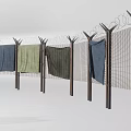 Modern Room Dividers With Wooden Frames And Multicolor Fabric Panels In Curved Design