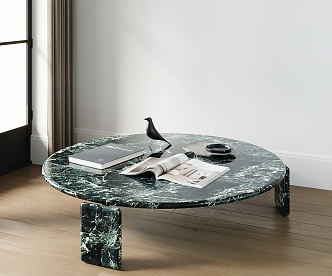 Modern Marble Coffee Table Round Coffee Table Minotti 3d model