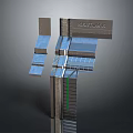 3D Rendered SECTORS Equipment Featuring Blue Panels And Vertical Structure Design
