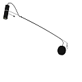 Modern Minimalist Metal Wall Lamp With Curved Design And LED Light