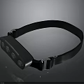 Modern Headlamp Design With Black Strap LED Lights And Metal Buckle