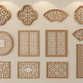 Decorative Wooden Carved Lattice Windows With Various Traditional Patterns And Shapes