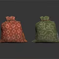 Colorful Cloth Storage Bags With Zigzag And Diamond Patterns For Home Use