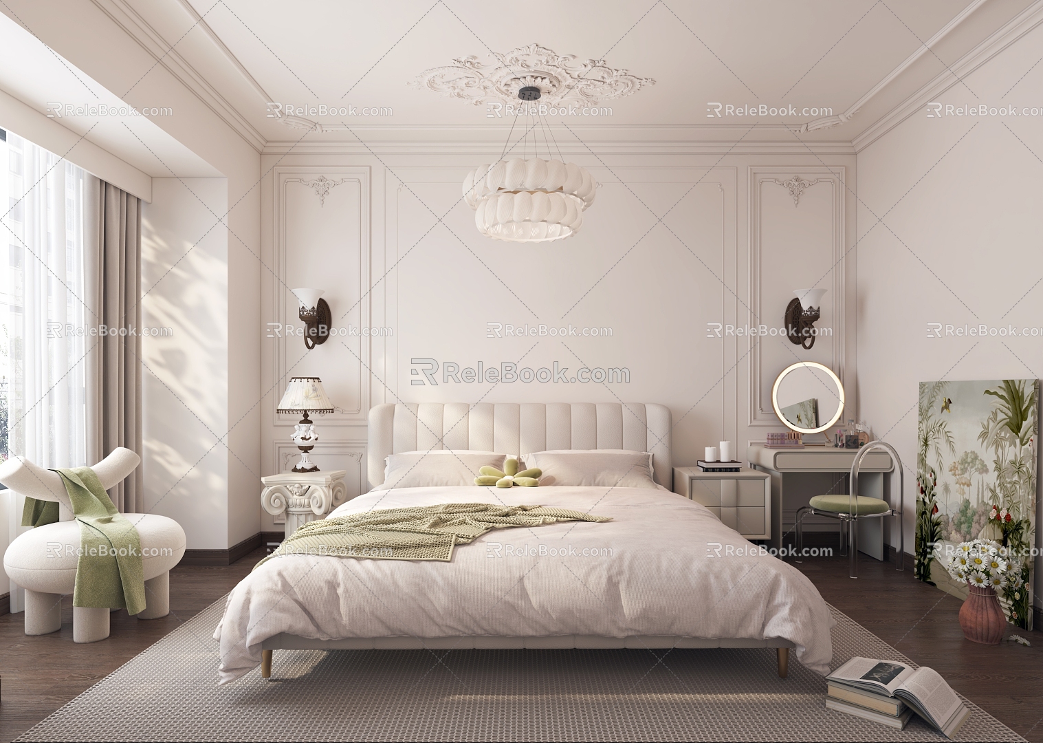 French Bedroom Room 3d model