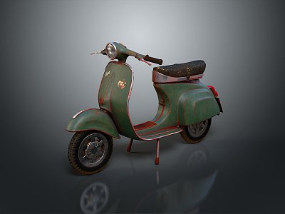 Scooter Motorcycle Two-wheeled Motocross Motorcycle Road Race Motorcycle Motor Vehicle 3d model