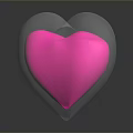 Stylish Heart Shaped Transparent Container With Pink Liquid Daily Life Product