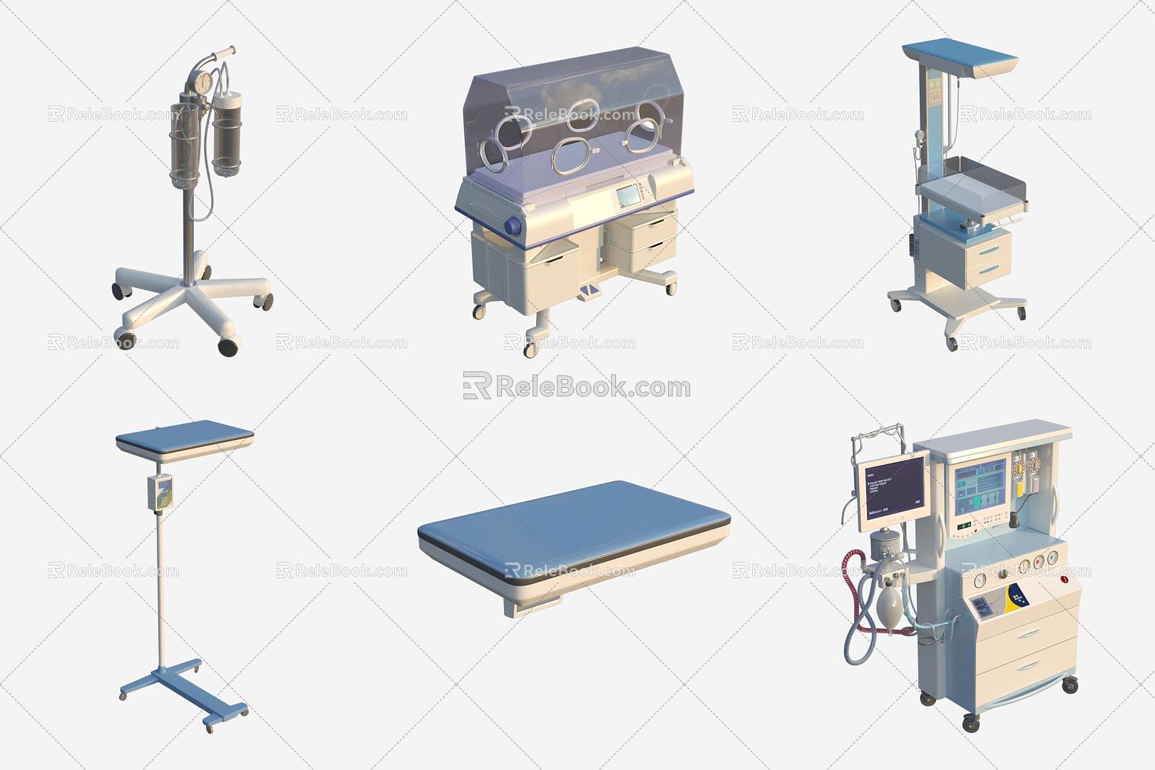 Hospital Medical Apparatus Equipment Machine 3d model