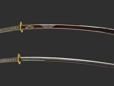 Samurai Sword Japanese Fantasy 3d model
