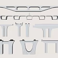 Viaduct Composite Viaduct Bridge Pier High-speed Railway Pier Viaduct Column Small Box Girder Continuous Girder 3d model