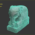Traditional Stone Elephant Sculpture With Intricate Carved Patterns And Handcrafted Base
