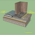 Building Component Structural Layers Including Wall Foundation And Material Support Structure 3d model