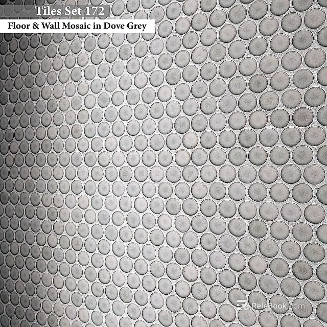 Decorative Circular Components Arranged in Uniform Pattern on Wall Surface 3d model 