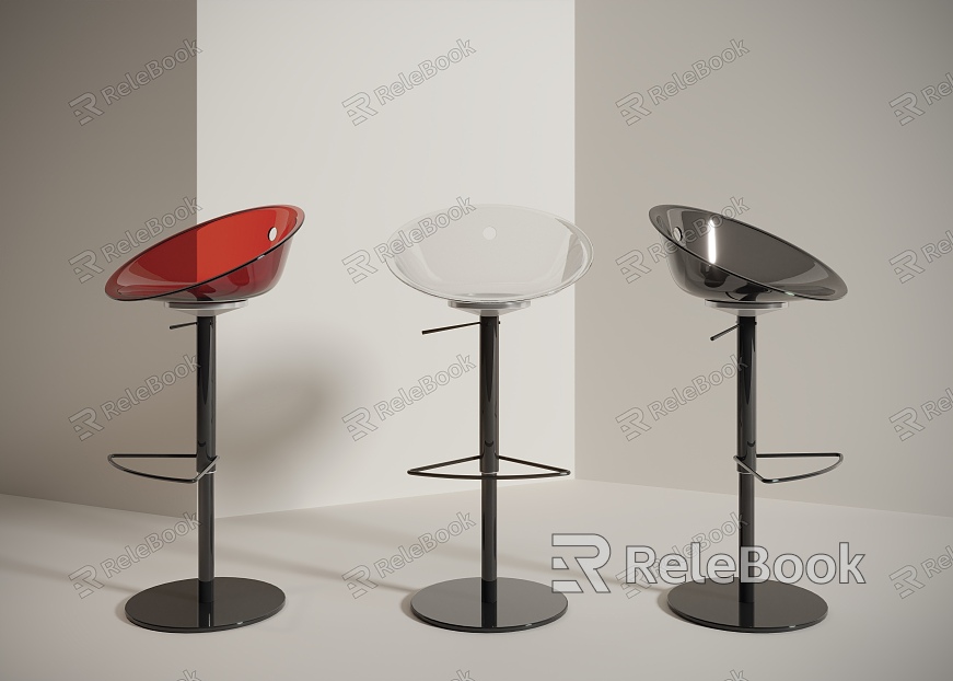 Modern acrylic bar stool model