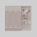 Modern Decorative Cabinet With Cloud Balloon Decor Small Ornaments Books And Picture Frames