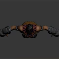 Vibrant Tribal Game Movie Character With Yellow Apron And Armored Gloves Design