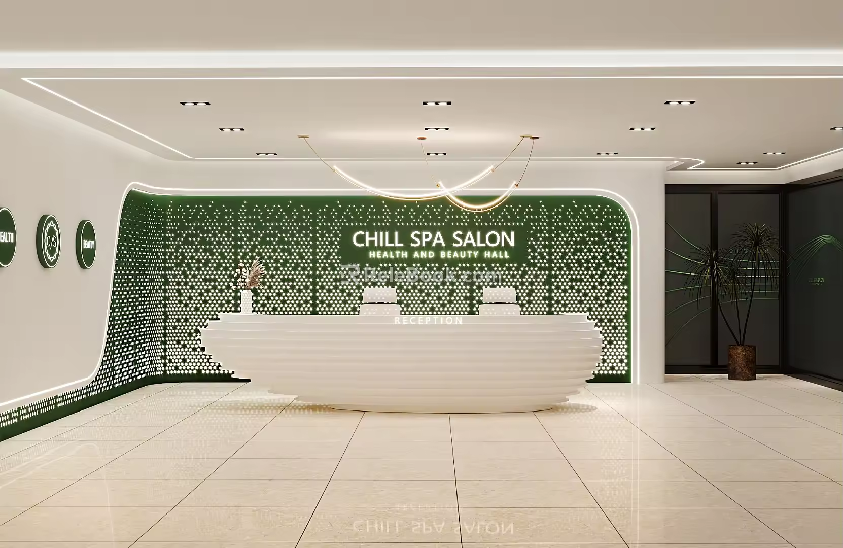 Reception desk Reception area 3d model